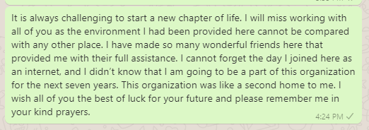 Touching Farewell Messages to Colleagues ﻿
